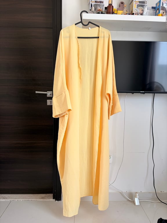 Other — Butter Yellow Summer Abaya (Size M, Like new)