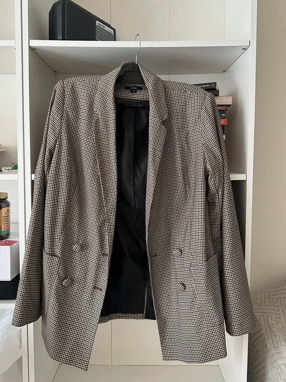 Kiabi — Kiabi Checkered Double-Breasted Blazer - Women’s Size M (Size M, Like new)