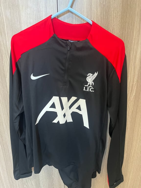 Nike — Nike Liverpool FC Black/Red Half-Zip Training Top (Size 9Y, Good)