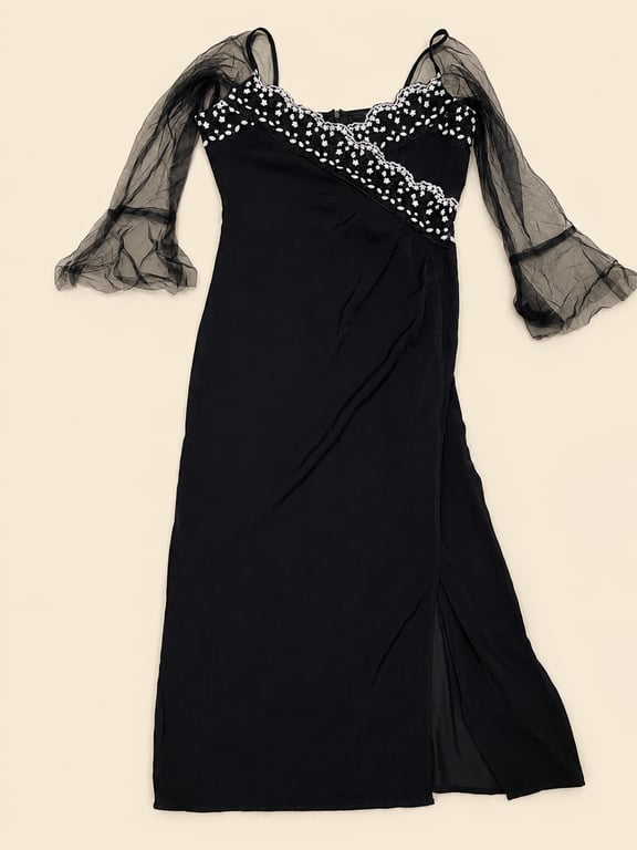 Forever 21 — Forever 21 Black Embellished Maxi Dress (Size S, New without tags)