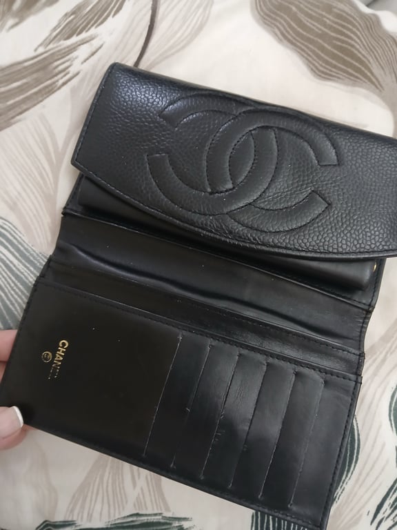 Chanel — Chanel Black Caviar Leather Wallet (Size One Size, Fair)