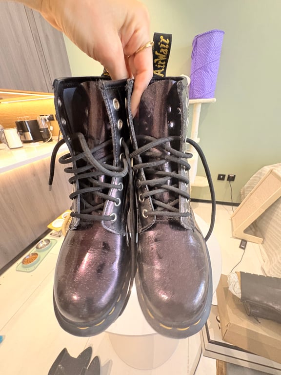 Dr. Martens — Dr. Martens  dark purple boots (Size EU 36, Good)
