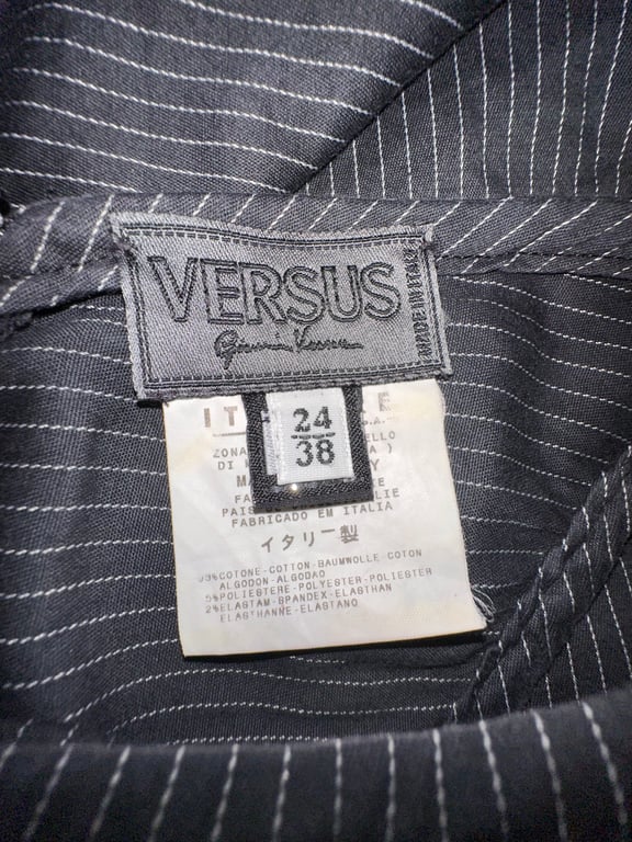Versus Versace — Versus Versace Pinstripe Mini Dress (Size XS, Good)