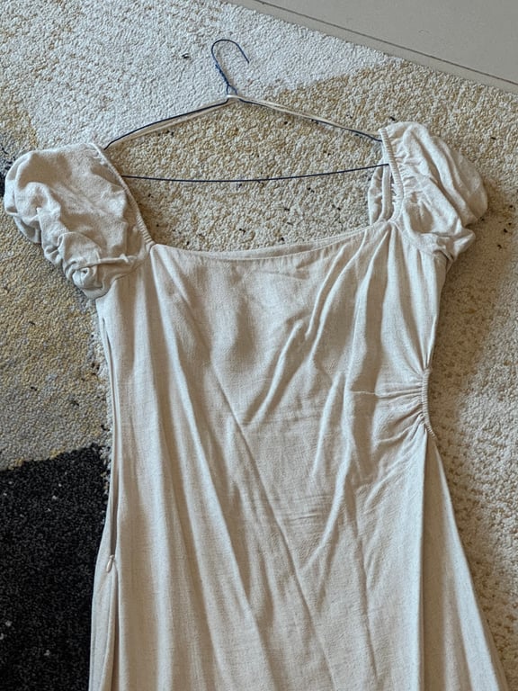 Stradivarius — Stradivarius Puff Sleeve Square Neck Dress (Size S, Good)