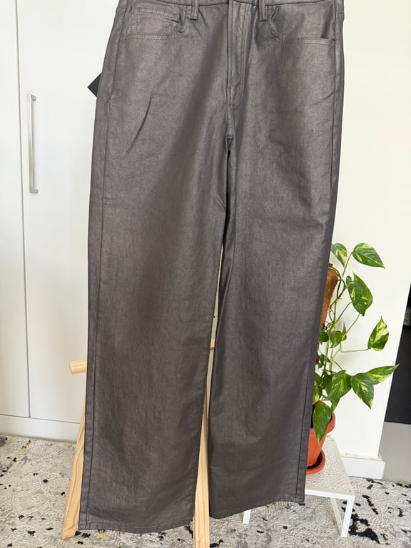 Massimo Dutti — Massimo Dutti Wide-Leg Coated Trousers – UK 12 (Size M, New with tags)
