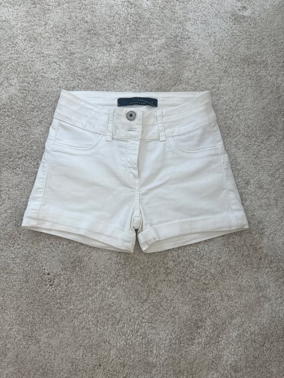 Next — Next White Denim Shorts UK 8 (Size Uk 8, Like new)