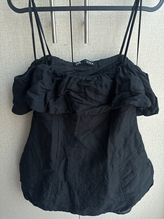 Zara — Zara linen dress (المقاس S, مقبول)