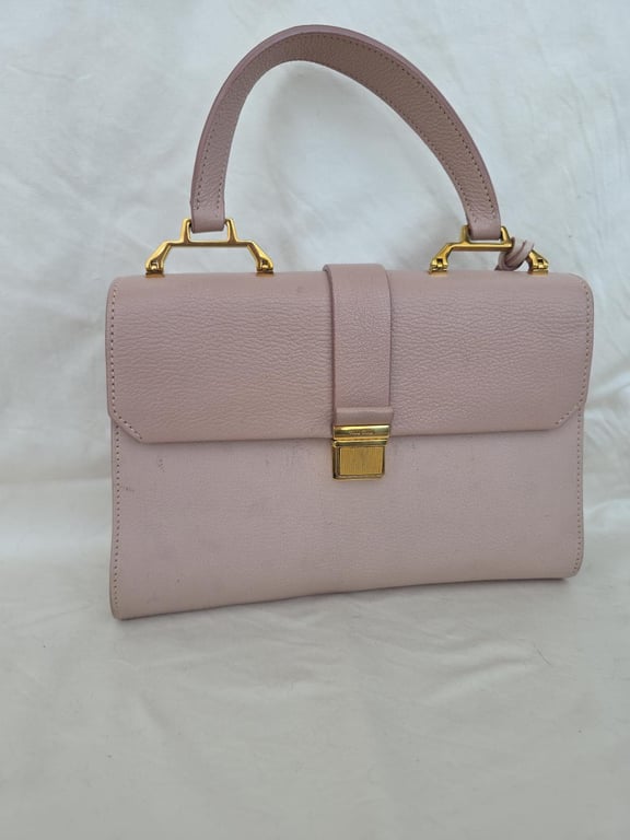 Miu Miu — Miu Miu Madras leather top-handle pale pink (Orhidea) (Size One Size, Good)