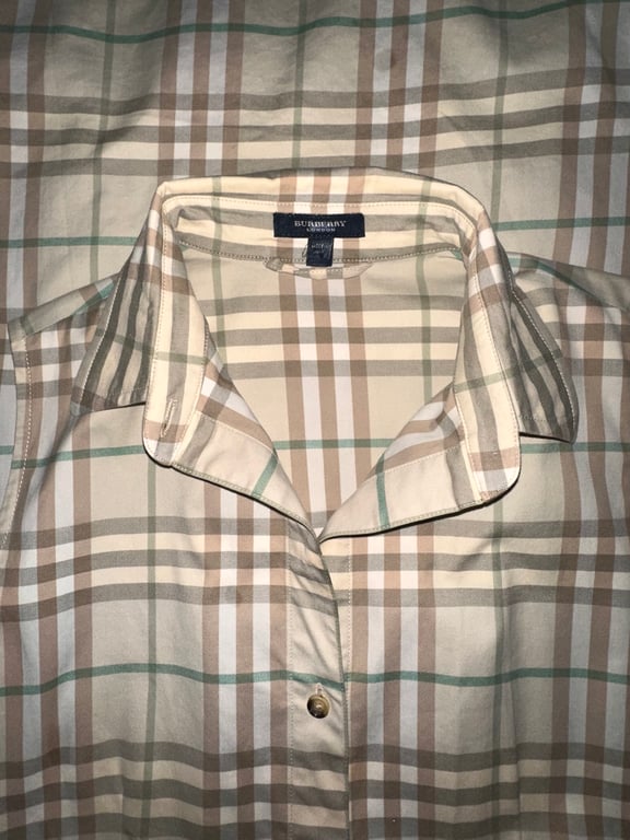 Burberry — Burberry Plaid Long Sleeve Dress (Size M, Good)