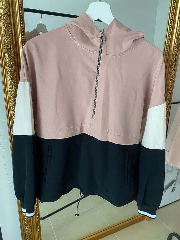 Zara — Zara Color Block Hooded Anorak (Size L, Good)