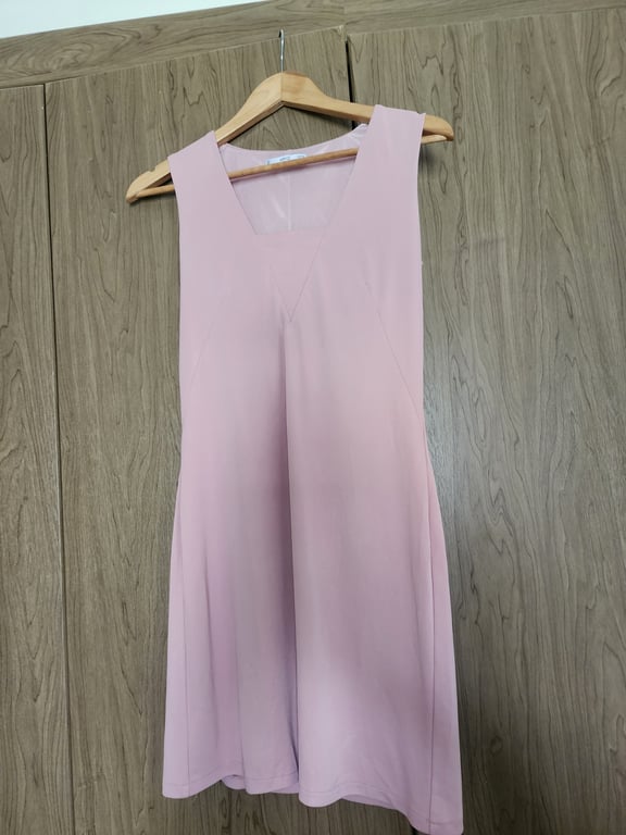 Mango — Mango Pink Sleeveless Midi Dress (Size XS, Good)