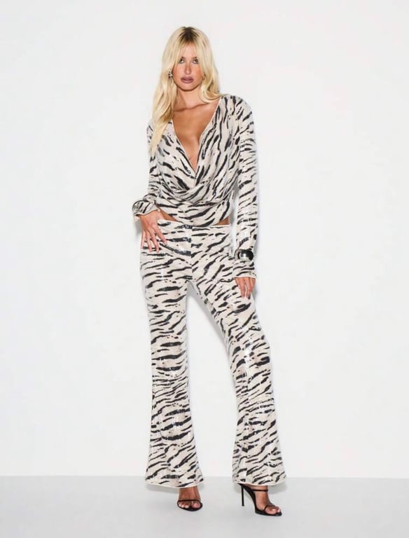 Shein — Zebra set pants & top (Size XS, Good)