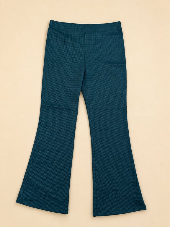Forever 21 — Forever 21 Teal Houndstooth Flared Pants (Size M, New with tags)