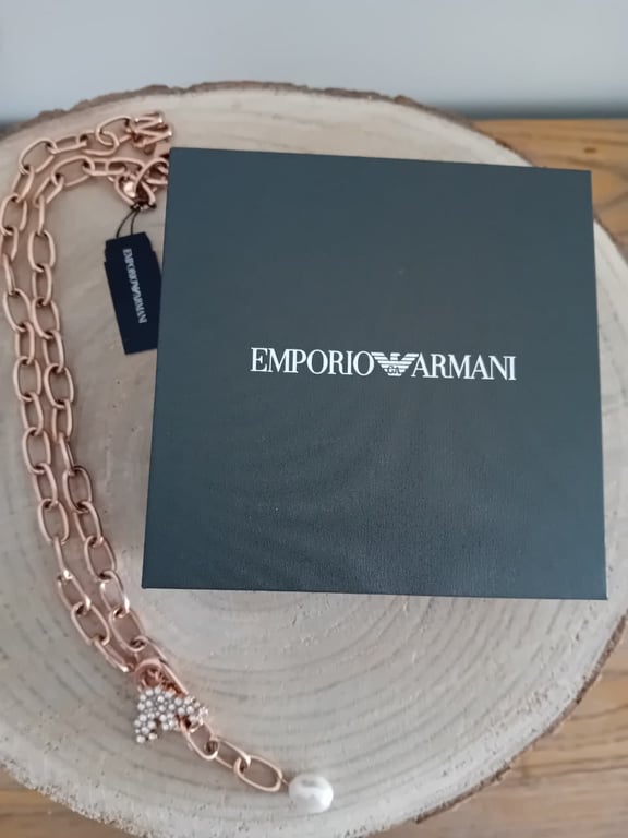 Emporio Armani — Emporio Armani Rose Gold-Tone Pearl Necklace (New with tags)