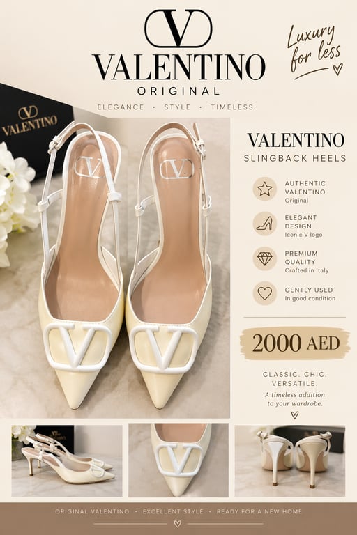 Valentino — Valentino Slingback Heels - EU 41 (Size EU 41, Good)