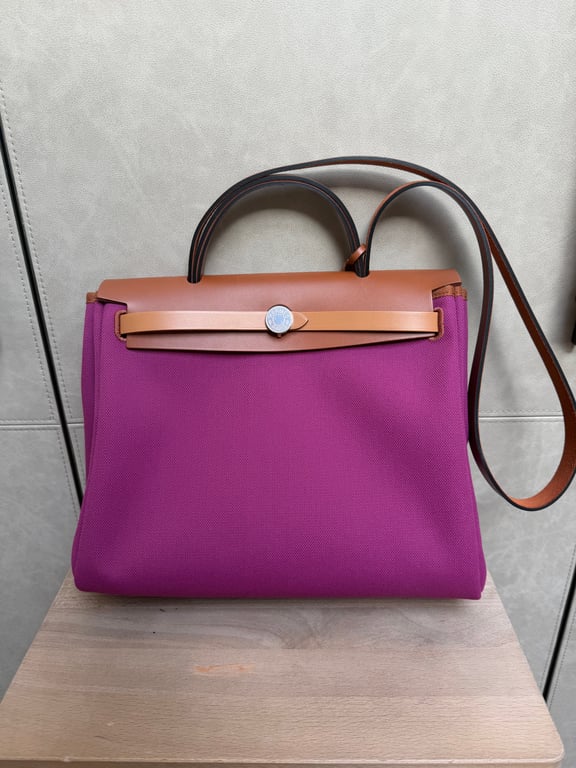 Hermès — Hermès Herbag Zip 31 – Canvas & Leather (Like new)