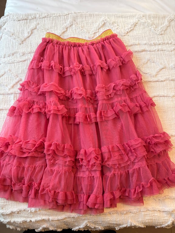 Mini Boden — Mini Boden Girls Frilly Tulle Skirt Pink, Size 7Y (Size 7Y, Good)