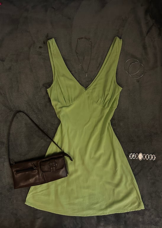 Other — Green summer mini dress (Size XS, Like new)