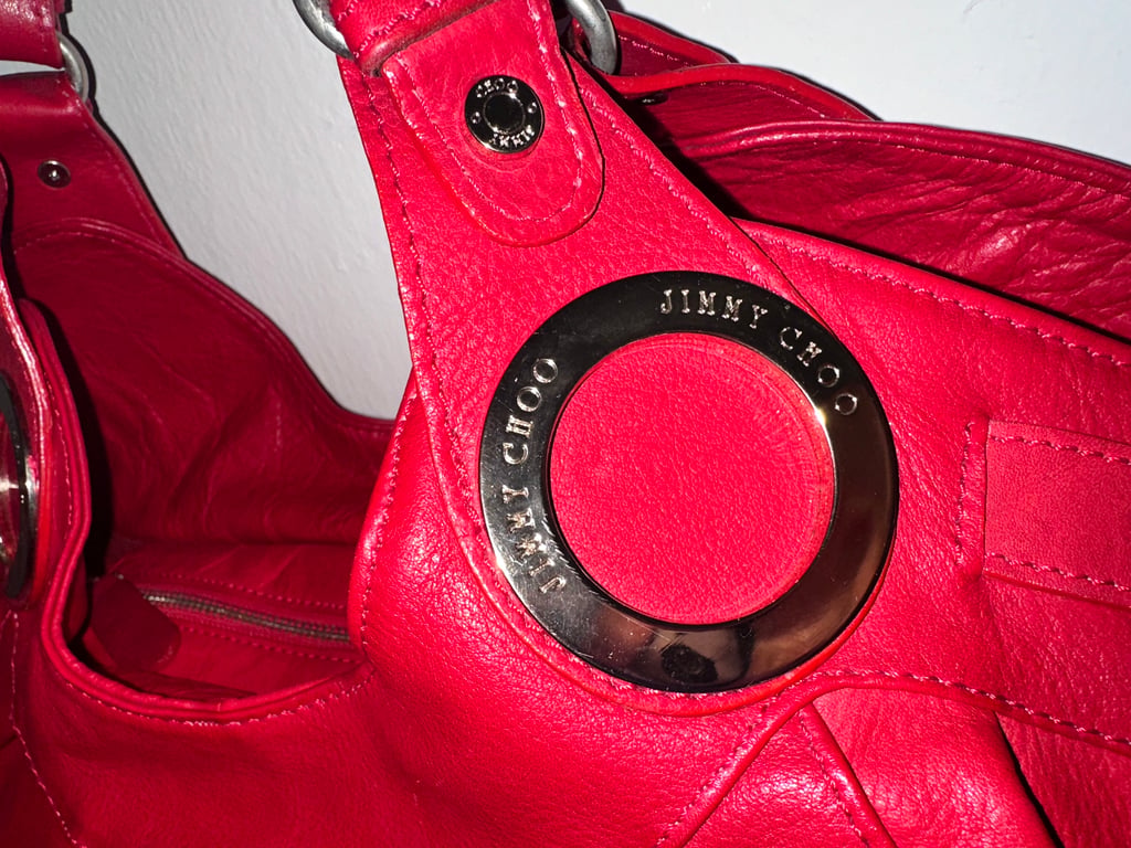 Jimmy Choo — Jimmy Choo Vintage Red Leather Hobo Bag (Good)