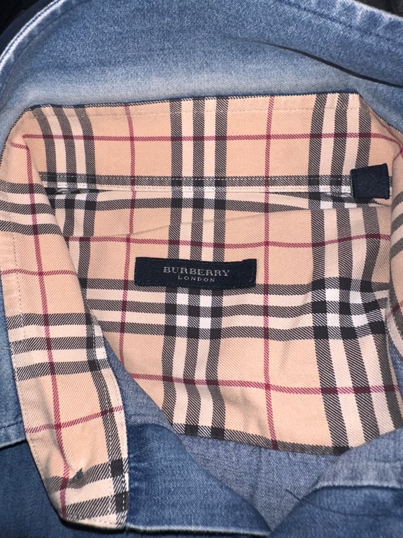 Burberry — Burberry Nova Check Lined Denim Jacket (Size XL, Fair)