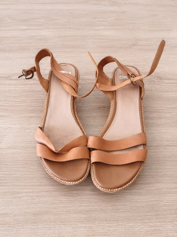 Camper — Camper brand bown/tan Leather Sandals – Size 40 (Size EU 40, Good)