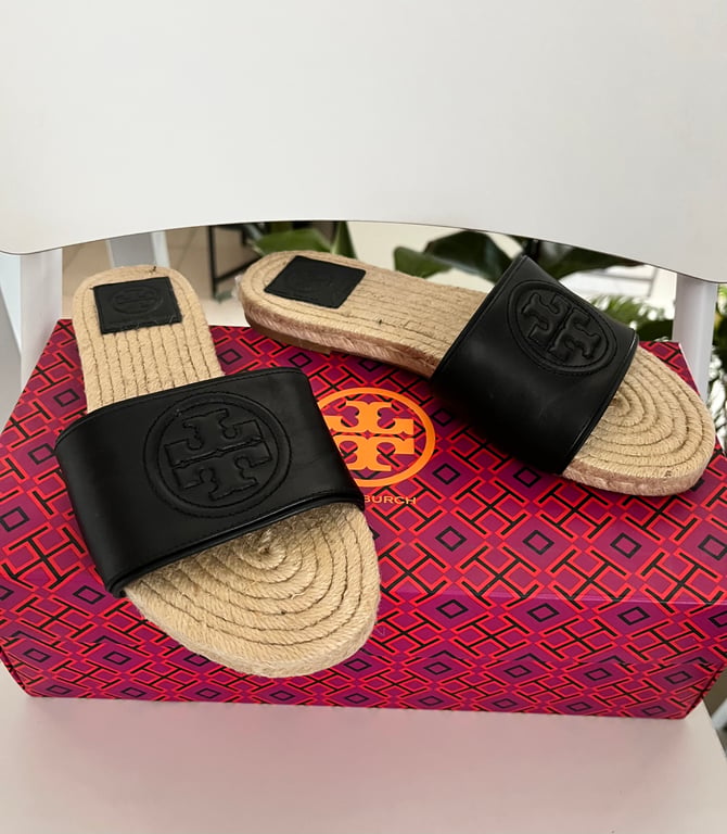 Tory Burch — Tory Burch Espadrille Slide Sandals (Size 35, Like new)
