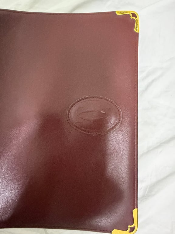 Cartier — Cartier Maroon Leather Bag Vintage (Good)
