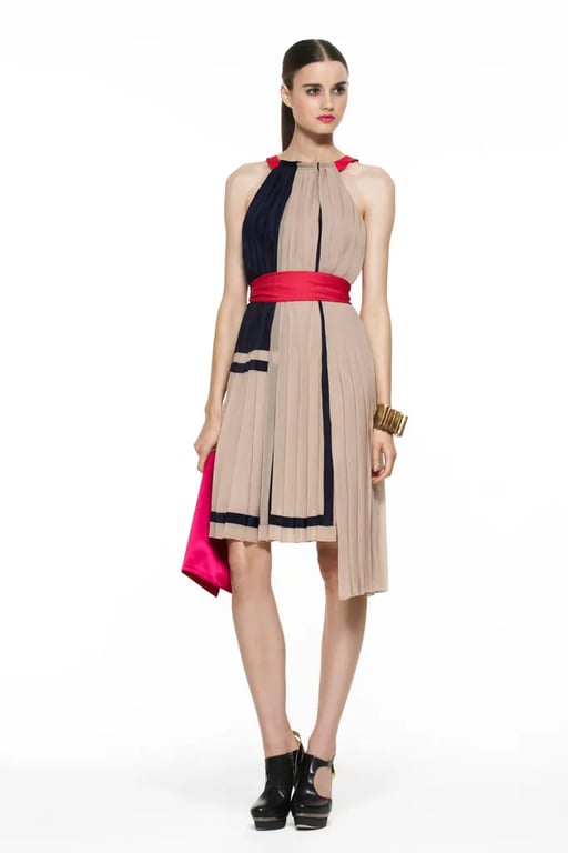 BCBG — BCBG Pleated Halter Neck Dress (Size S, Like new)