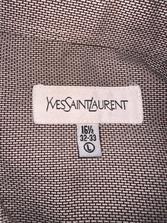 Yves Saint Laurent — Yves Saint Laurent Vintage Brown Long Sleeve (Size L, Good)