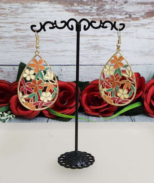 Hajmaal — vintage  summer earrings multicolored (Size One Size, New without tags)