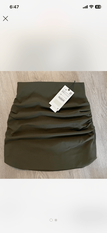 Zara — Zara Ruched Mini Skirt (Size XS, New with tags)