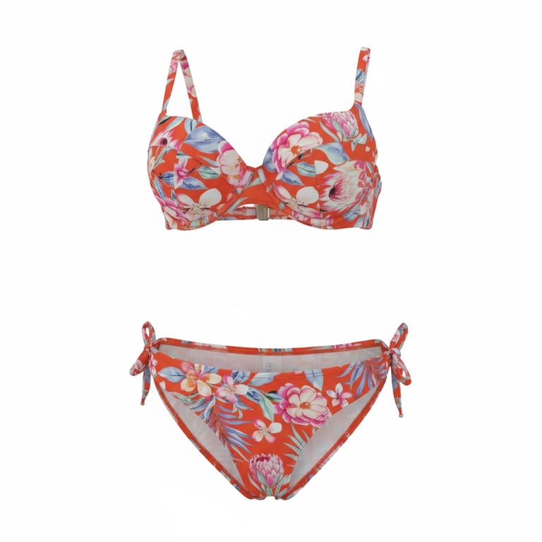 Pretty me — Pretty Me vibrant red tropical print (Size M, Like new)