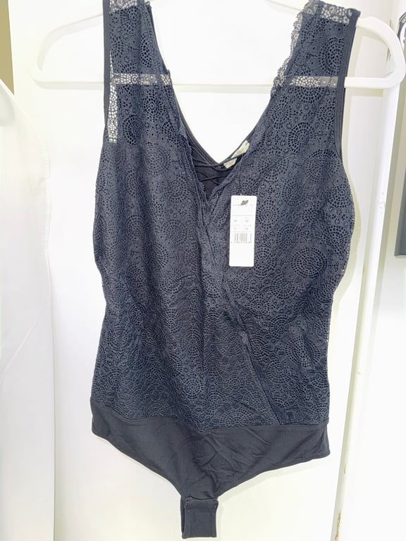 Intimissimi — Intimissimi Italian brand -Black Lace Detail Bodysuit (Size UK M, New with tags)