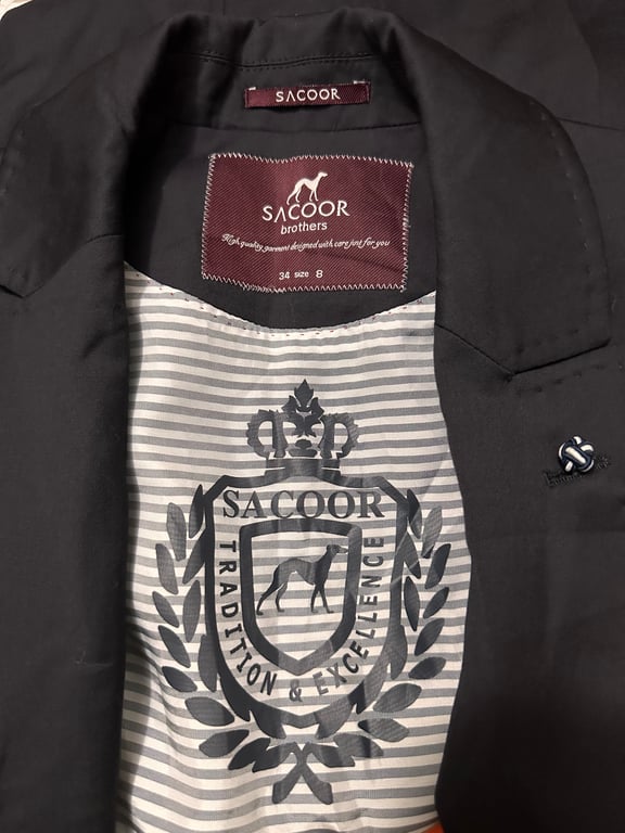 Sacoor — Sacoor Brothers Black Blazer (Size S, Good)