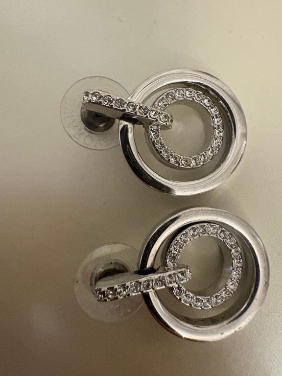 Swarovski — Swarovski Crystal Pave Circle Drop Earrings (Like new)