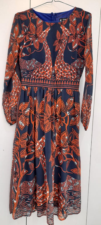 Other — Animal Print Long Sleeve Midi Dress (Size S, Like new)