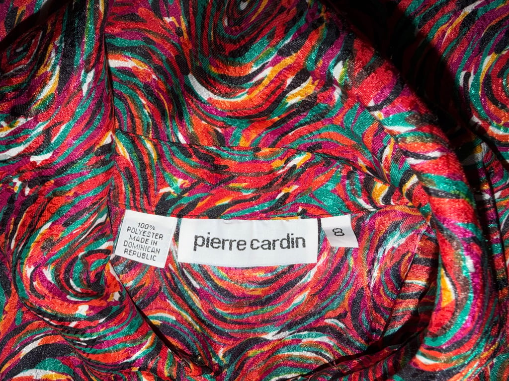 Pierre Cardin — Pierre Cardin Swirl Print Blouse (Size M, Good)