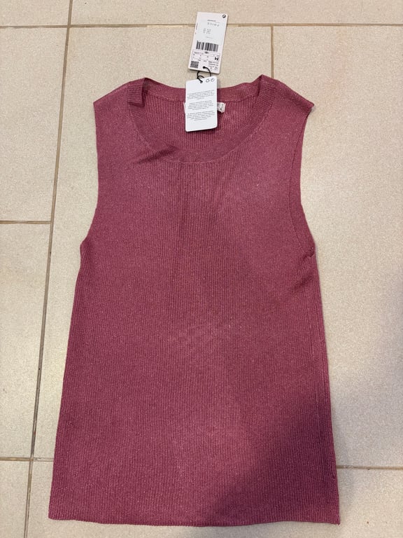 Zara — Pink sparkly top (Size M, New with tags)