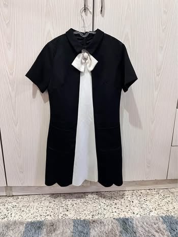Zara — Zara Bow Contrast Mini Dress (Size M, Like new)