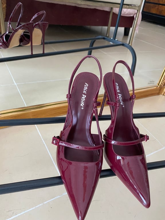 ASOS — ASOS Maroon Patent Pointed Heels (Size 41, Good)