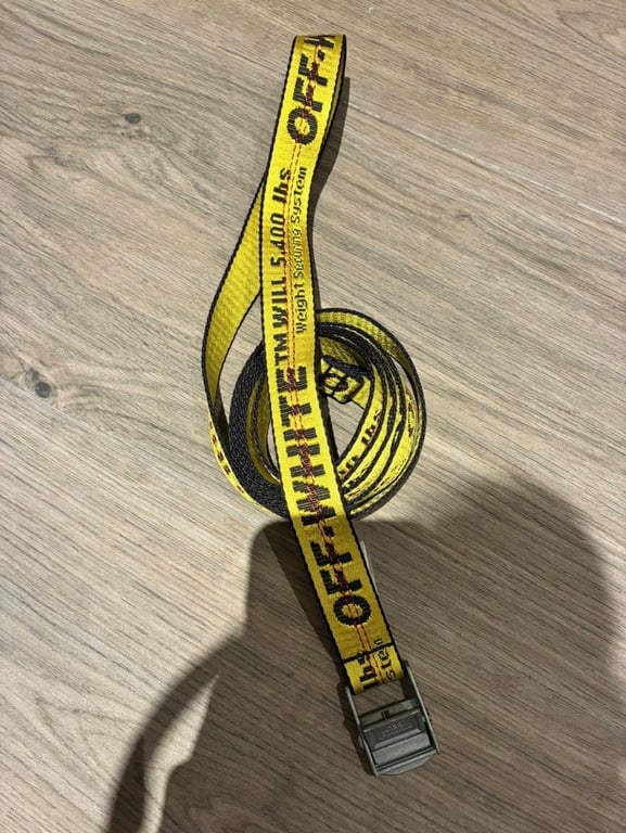 Off-White — Off-White Yellow Industrial Belt (Size One Size, Good)