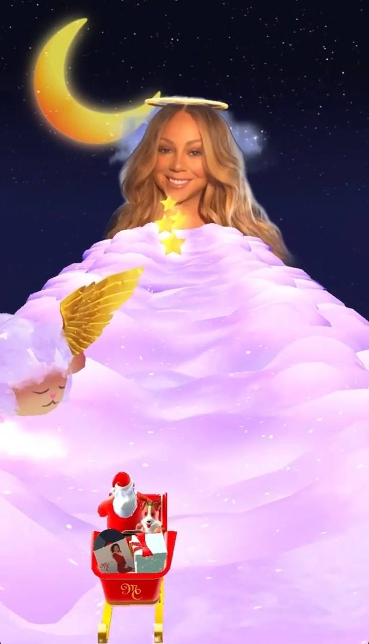 Mariah Carey, "All I Want Work Christmas is You" AR game for Instagram