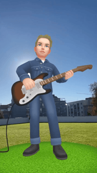 Digital avatar of George Ezra as world AR effect