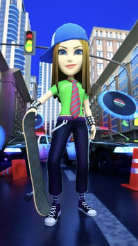 3D Avril Lavigne Virtual Character in AR advertising for SK8ER BOI song anniversary