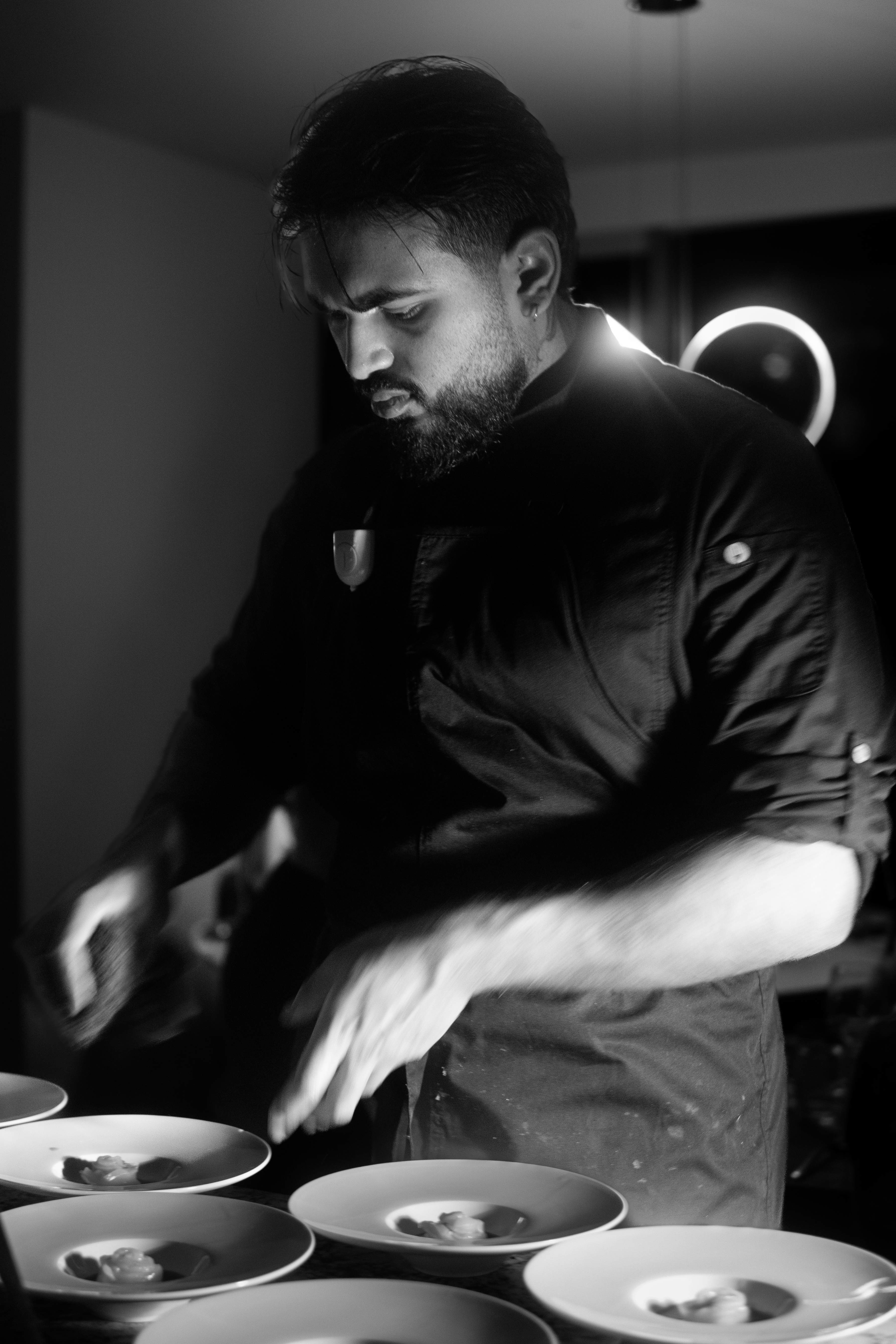 Private chef whistler preparing for dinner service