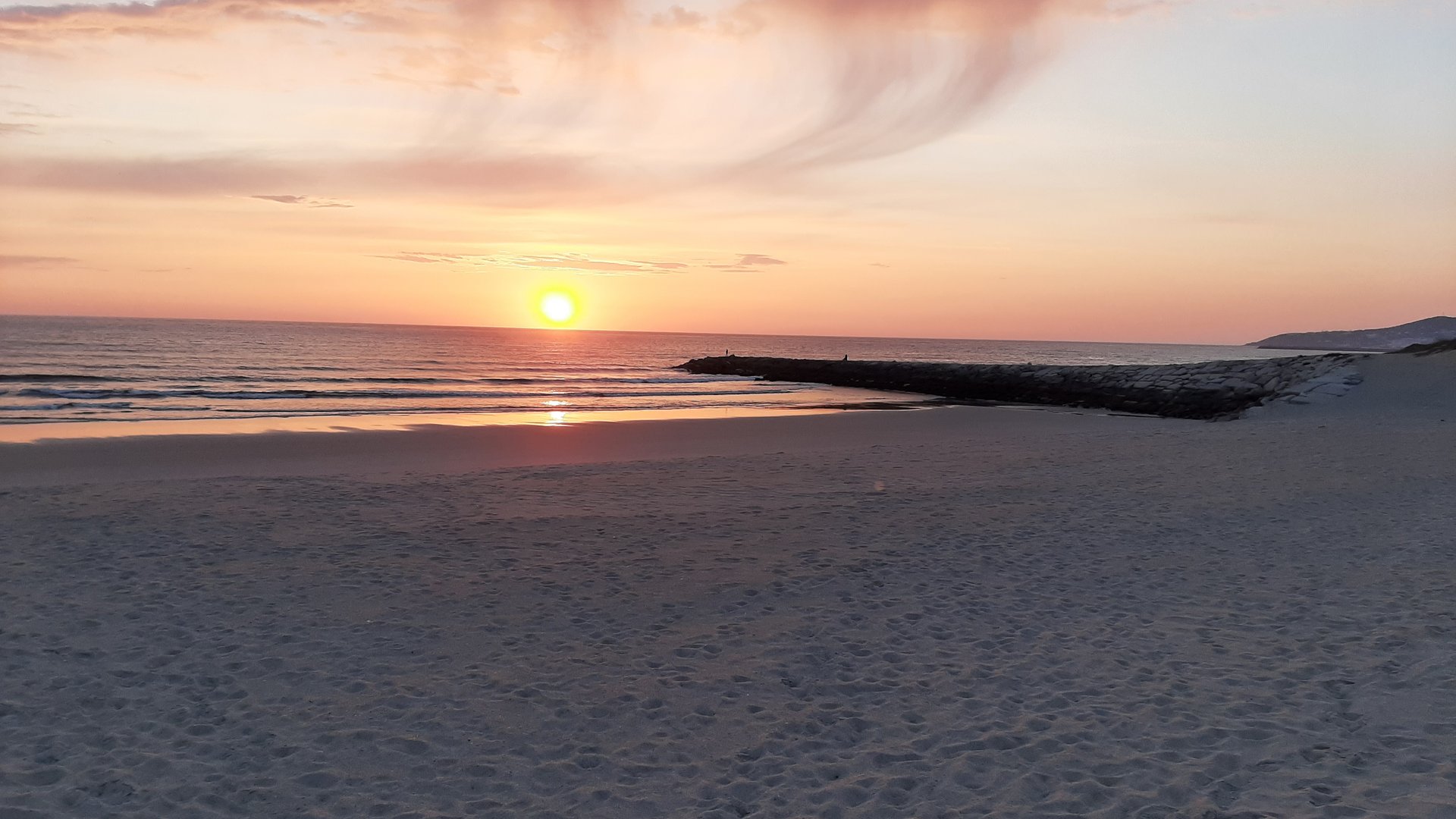Sunset at Figueira da Foz Portugal Kite Beach