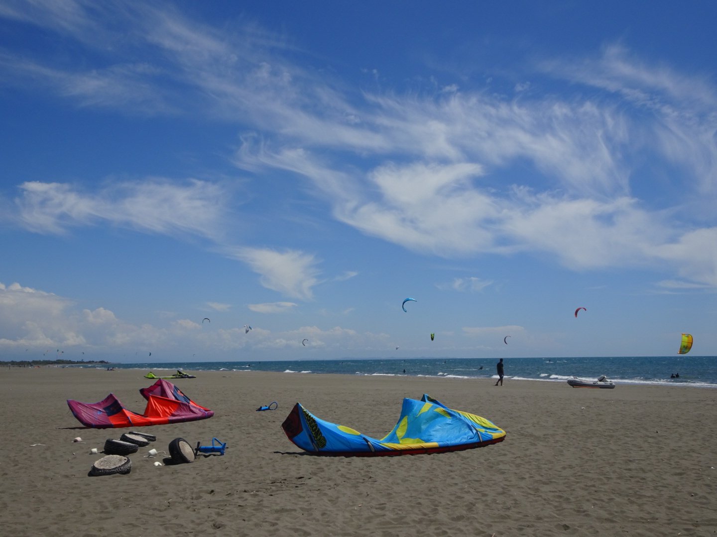 Kites ready to fly in Ulcinj Montenegro