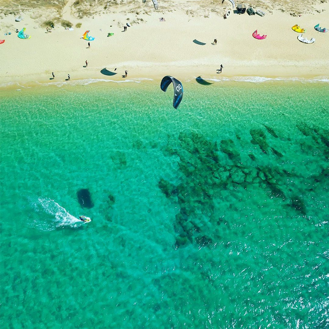 Aereal Picture from Mikri Viglia Kitesurf Beach
