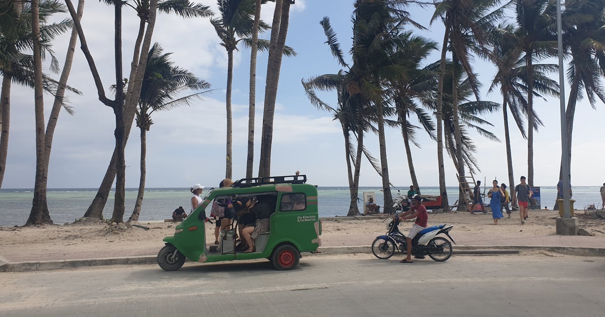 Blue Sky at white Beach in Borocay.