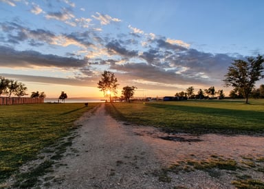 Sunset at Podersdorf in Neusiedl Austria Kite Spot